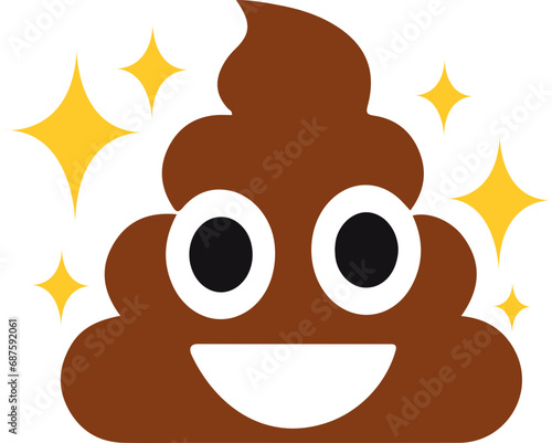 poop emoji vector 