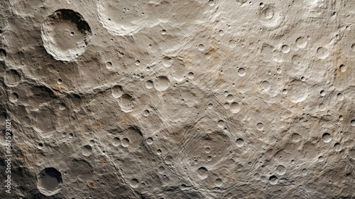 Moon surface as seen from space. 
Closeup view of moons craters.  photo