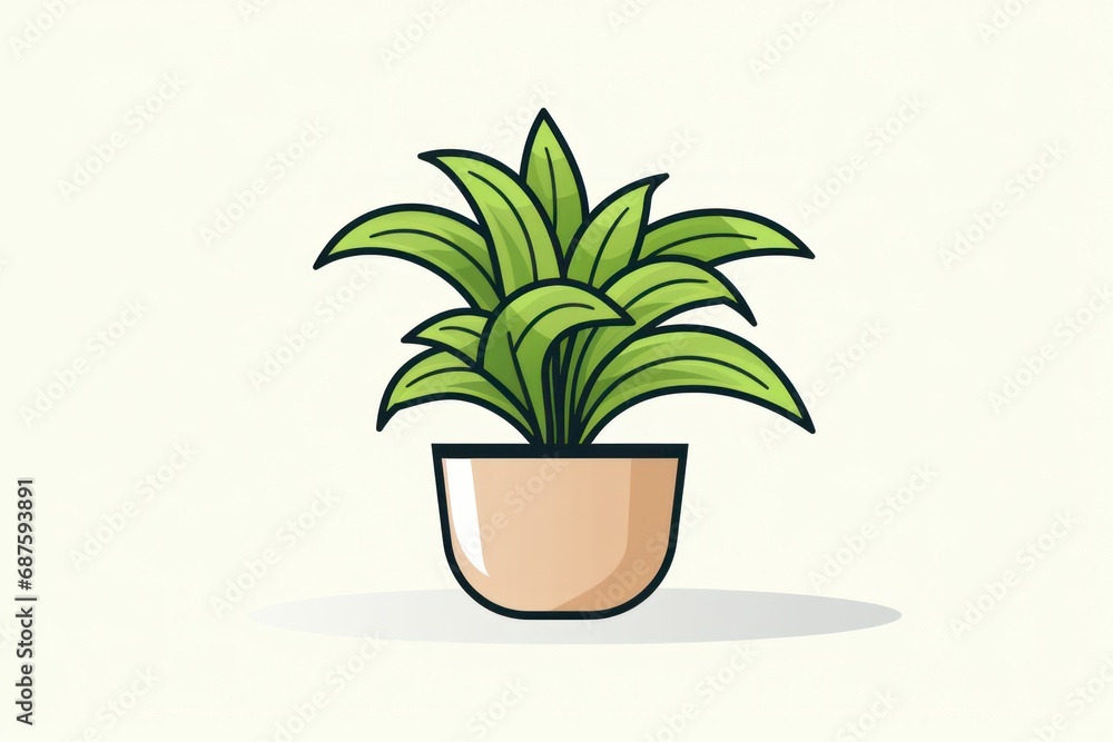 Plant icon on white background