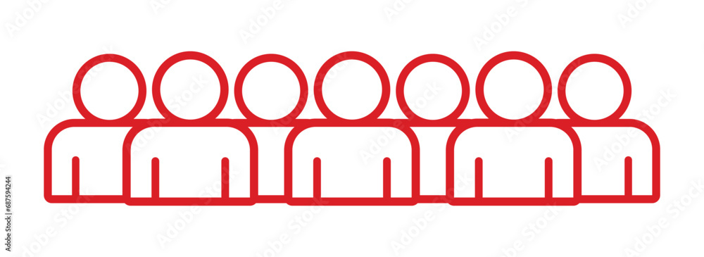 Obraz premium Symbol, ikona ludzi. Plik wektorowy.