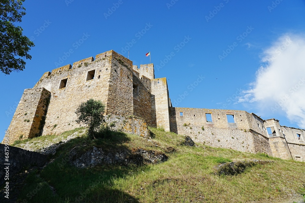 Fototapeta premium Stronghold of convent of Christ in European TOMAR city at Santarem district of PORTUGAL