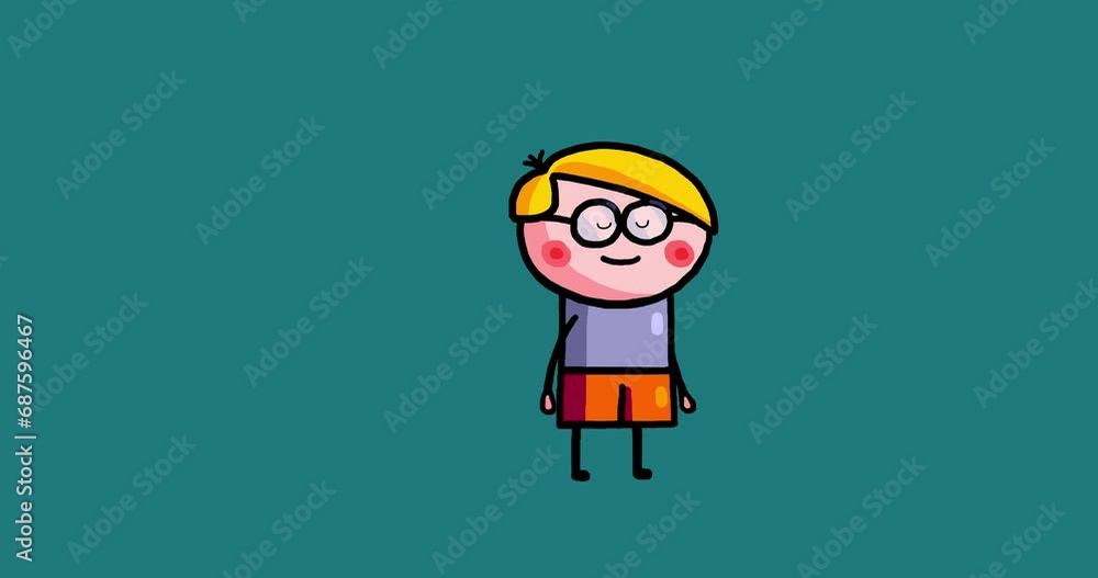 Cartoon kid color character animated Yanec boy isolated turn. Moving child serie transparent. Useful content presenter no background. Cartoon kid color character animated Yanec boy isolated turn. Moving child serie transparent. Useful content presenter no background.