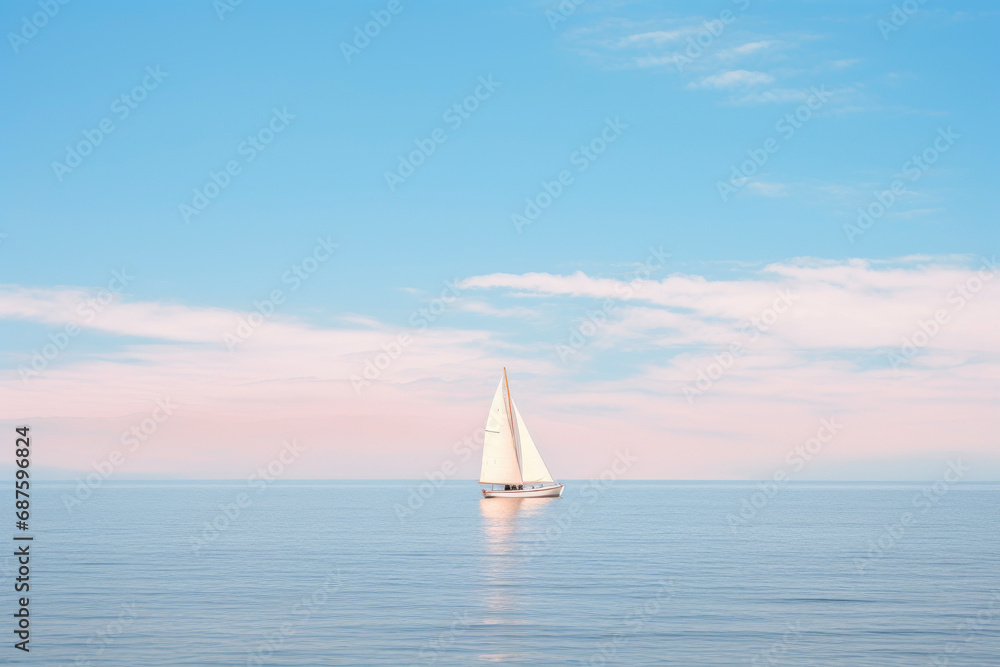 Obraz premium Serenity Sailing: Ocean's Canvas