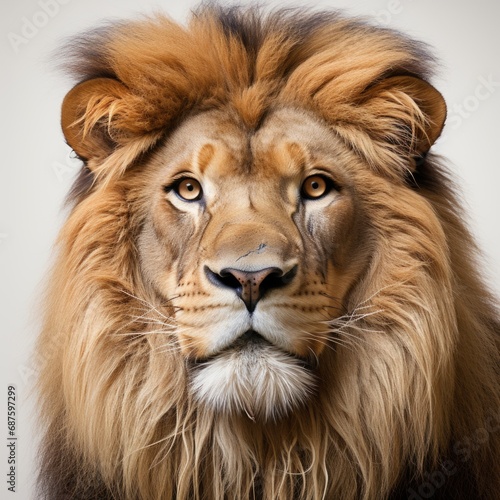 The King Close Up Lion Head Power Image Generative AI