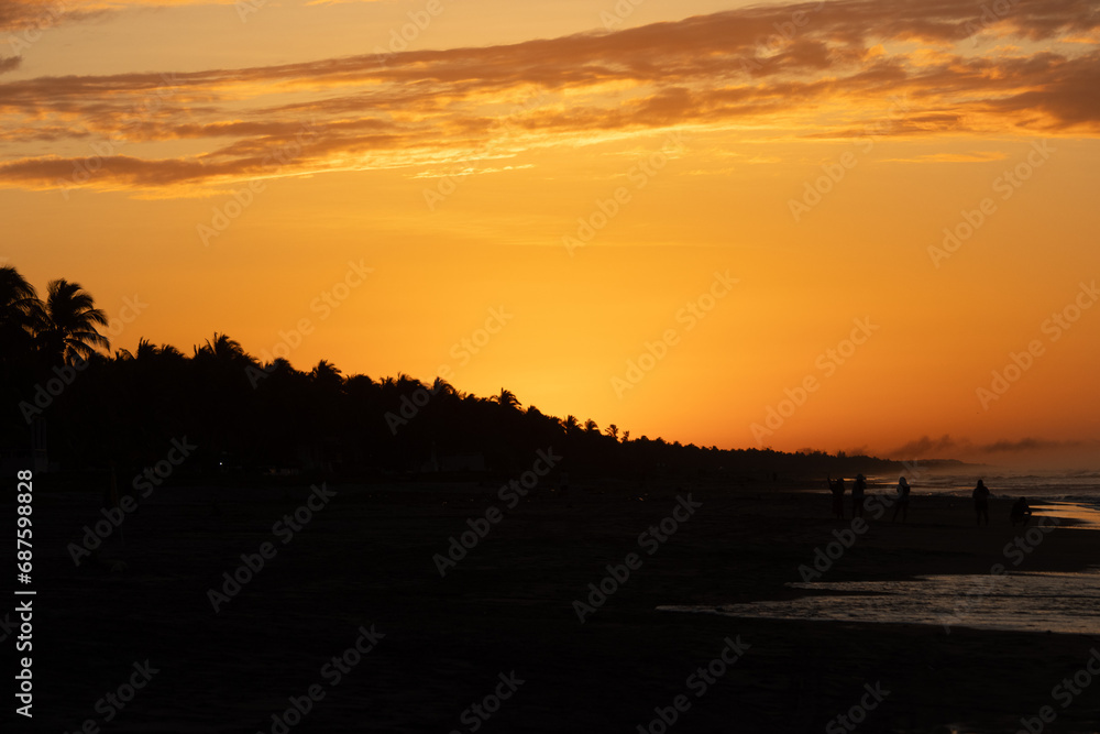 Sunrise in Costa del Sol in San Luis La Herradura, El Salvador