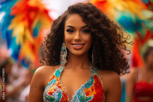 Sizzling Latin Beauty at Rio's Festive Carnival Celebration