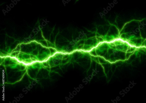 Green lightning, cold electrical discharge, element danger