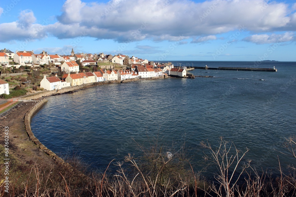 Pittenweem, Fife, viewed from the west.