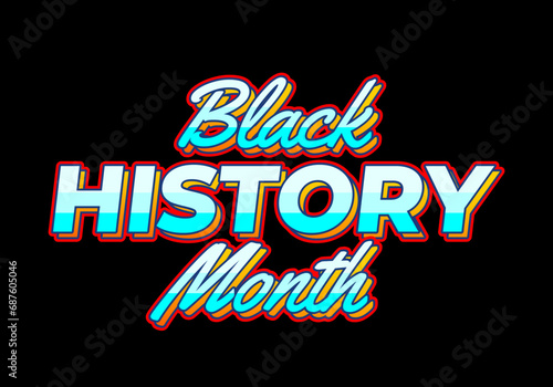 Black history month, text effect