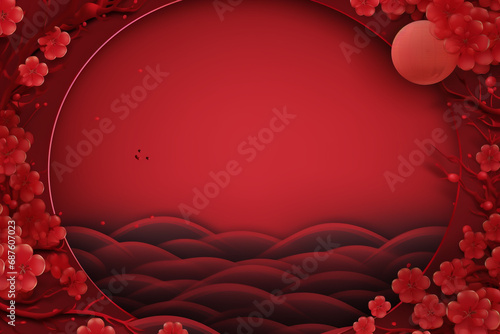 Chinese new year banner, abstract oriental background