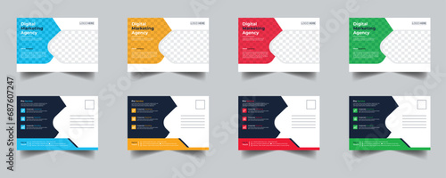 Modern Creative Corporate Post Card Template, Vector Template for Opening Invitation Editable, Professional Business Postcard Design, Event Card Design, Invitation Design, Direct Mail EDDM Template
