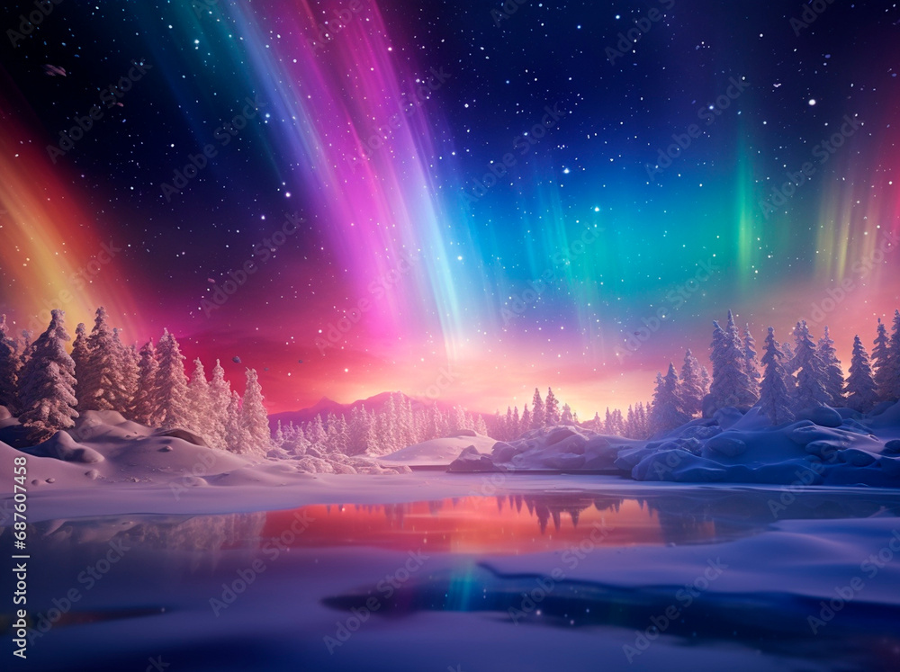 Nothern Lights in Christmas - Auroras Boreales en Navidad