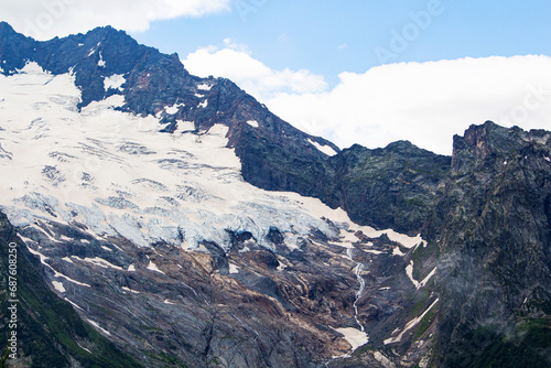 The Caucasus Mountains. Mountain peaks in summer. photo