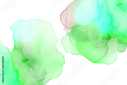 Abstract green watercolor background, shape, design element. Colorful hand painted texture. abstract splash background