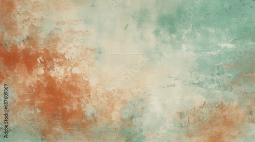 Aqua and Coral Abstract Textured Background