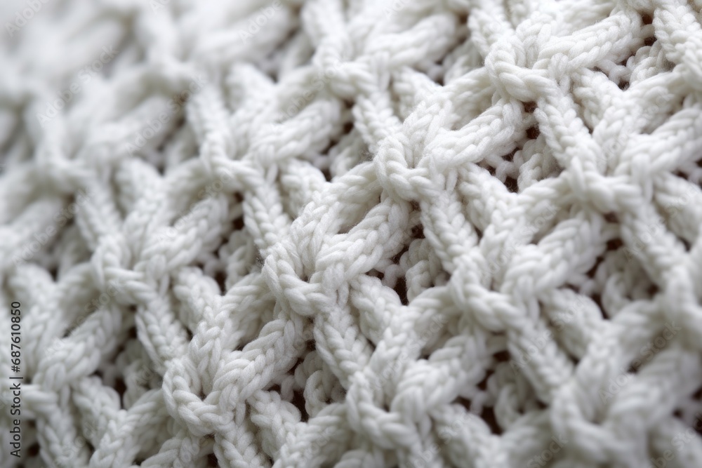 White knitted wool texture