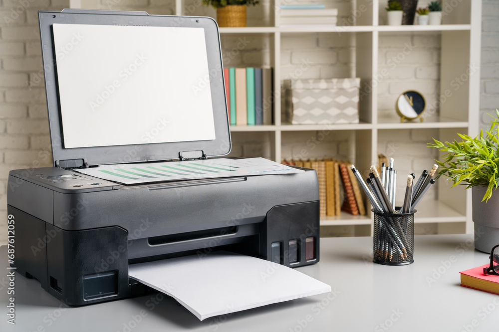 Photocopier machine for document printing in the office Photocopier machine for document printing in the office