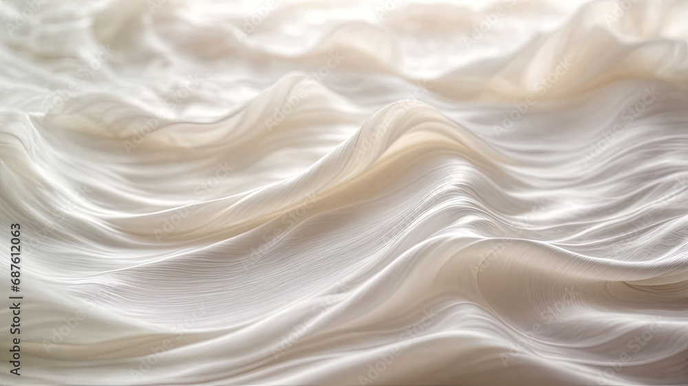 Obraz premium beautiful wave white silk abstract background