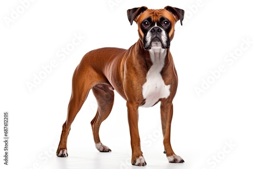 Realistic Boxer dog clipart © Asha.1in