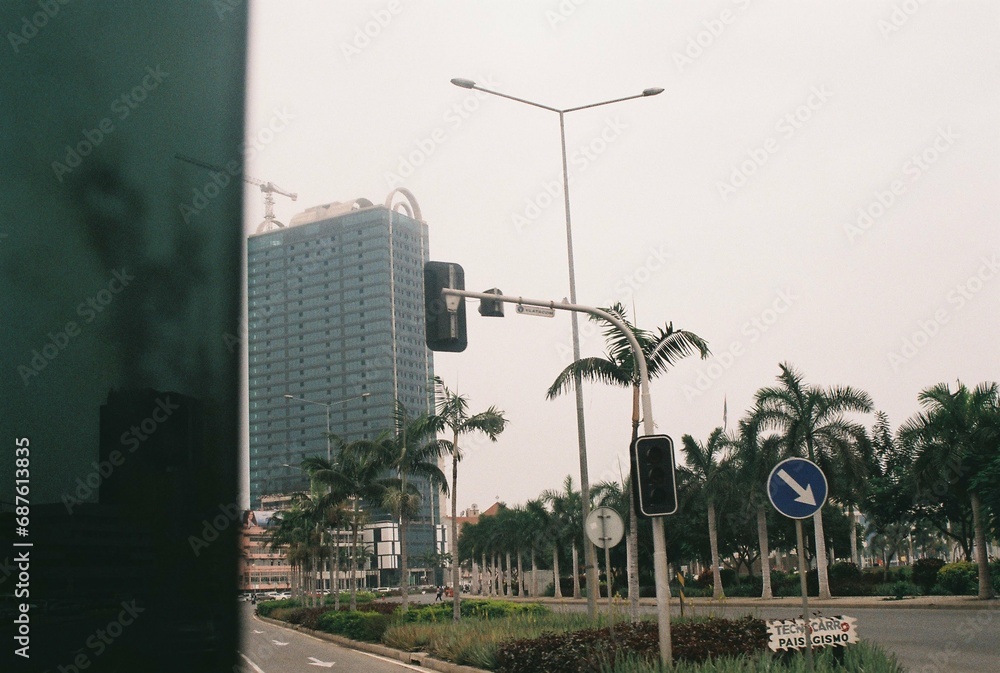 Naklejka premium downtown city