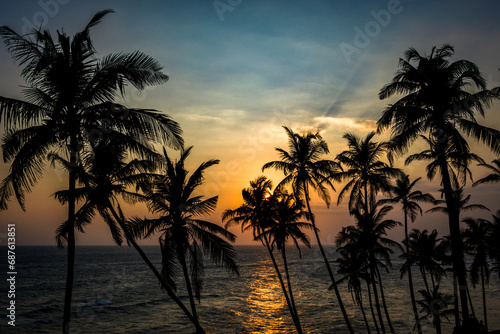 Sunset at Coconut tree hill in Sri Lanka © Dominic Meijers