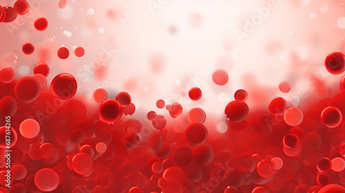 White blood cells in blood flow, Leukemia, Leukocytes and erythrocytes in vein