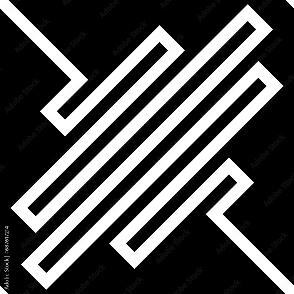 Square waves. Zigzag lines. Jagged stripes. Seamless surface pattern design with wavy linear ornament. Repeated diagonal curves wallpaper. Digital paper for page fills, web designing, textile print. Square waves. Zigzag lines. Jagged stripes. Seamless surface pattern design with wavy linear ornament. Repeated diagonal curves wallpaper. Digital paper for page fills, web designing, textile print.