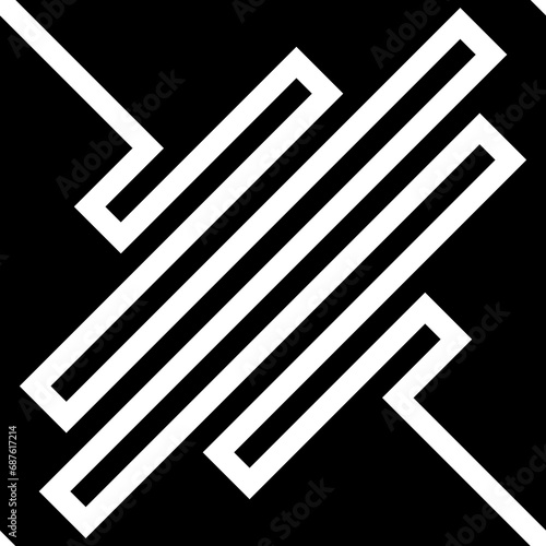 Square waves. Zigzag lines. Jagged stripes. Seamless surface pattern design with wavy linear ornament. Repeated diagonal curves wallpaper. Digital paper for page fills, web designing, textile print.
