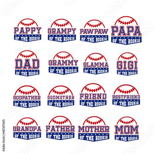 Baseball Birthday Svg Bundle, Birthday Svg, Family Birthday Shirt Svg, Baseball Svg, Family Shirt Svg, Rookie of the Year, Cut files Cricut, Svg Files for Cricut