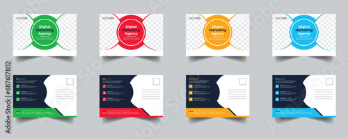 Modern Creative Corporate Post Card Template, Vector Template for Opening Invitation Editable, Professional Business Postcard Design, Event Card Design, Invitation Design, Direct Mail EDDM Template