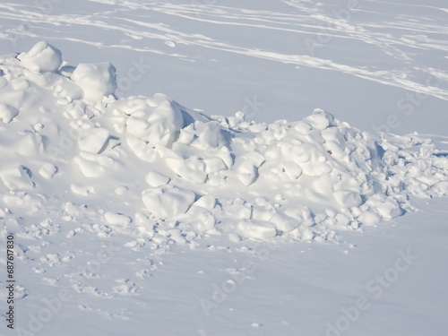a pile of white clean snow © Ulrich