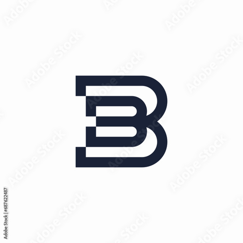 initials letters BB monogram logo