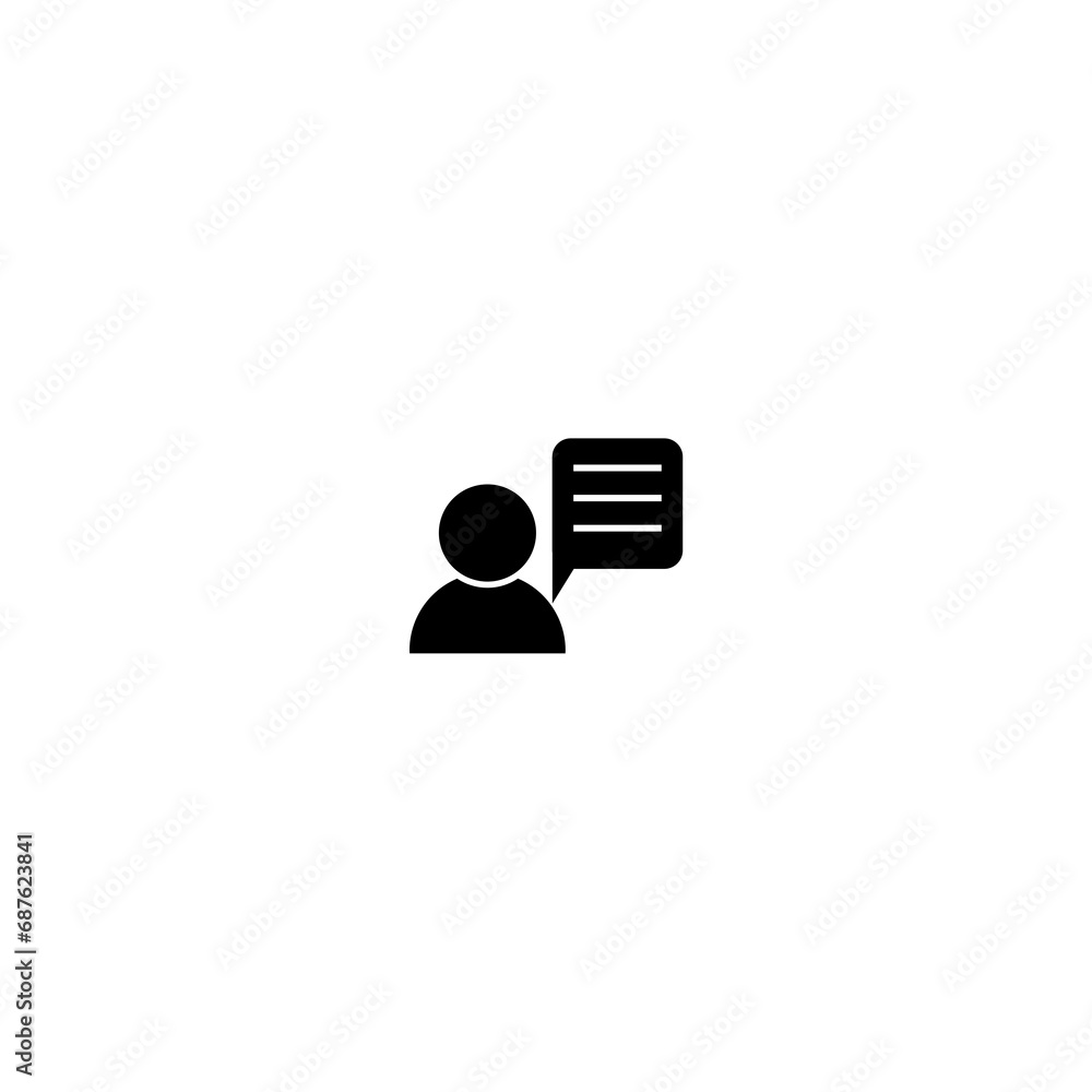 Customer Forum icon. Like, chat, messenger .Customer review concept on white background 