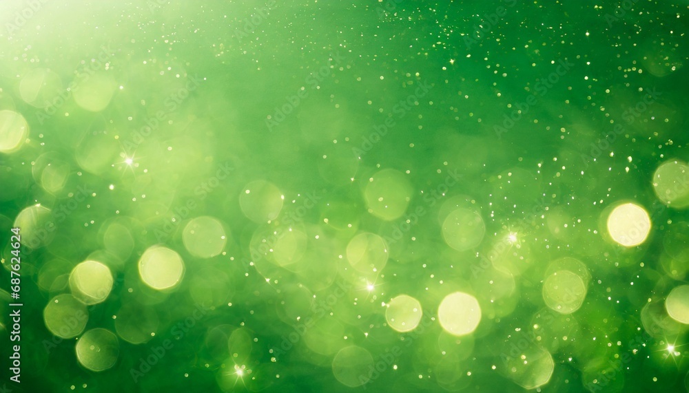 green and yellow blurred abstract background with magic lights