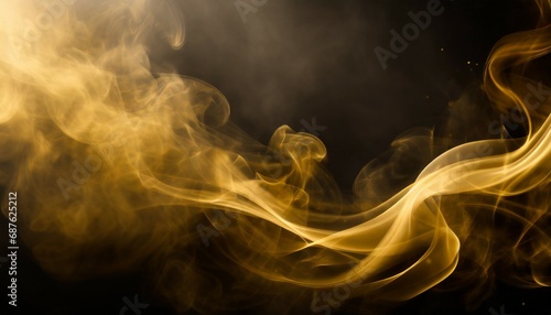 gold smoke abstract dark background