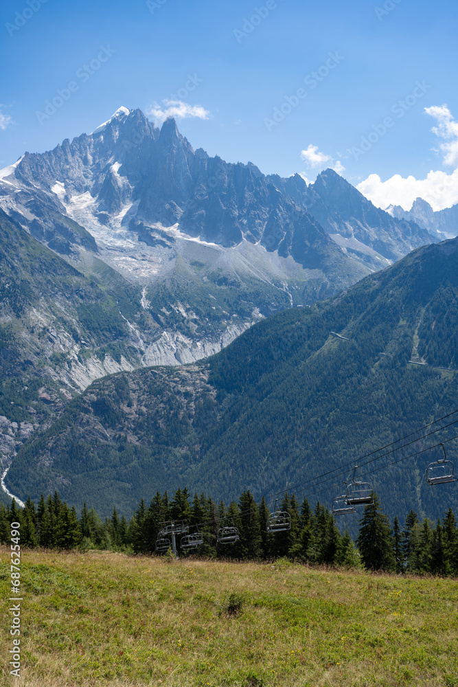 Elevated view of the Chamonix valley Elevated view of the Chamonix valley