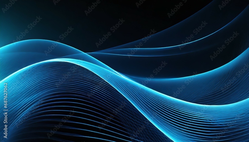abstract blue neon light waves background abstract blue neon light waves background