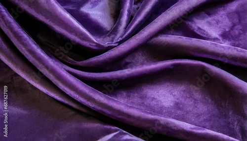 folds of deep purple velvet material background