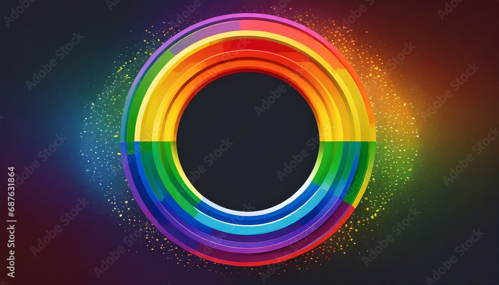 lgbt rainbow frame in circle shape for logo template banner lgbt rainbow frame in circle shape for logo template banner