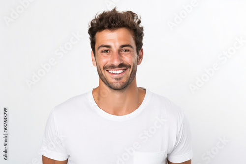 Face smile portrait male cheerful young guy happy person adult men