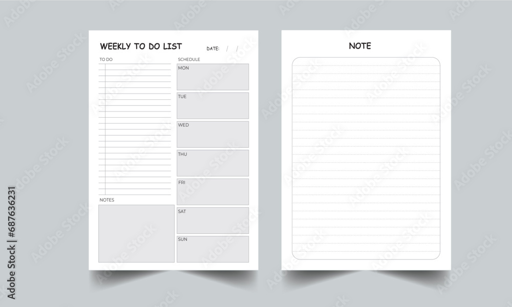 Editable Weekly To Do List Planner Kdp Interior printable template Design. Editable Weekly To Do List Planner Kdp Interior printable template Design.