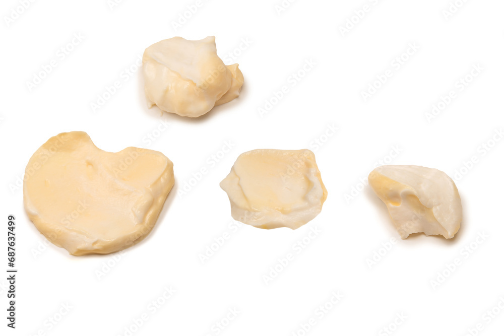 White sauce splashes isolated on white background. White sauce splashes isolated on white background.