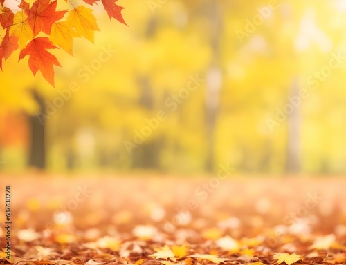 Autumn blurred background. AI generated illustration