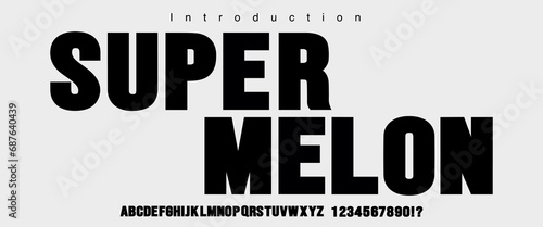 Modern Bold Font. Typography urban style alphabet fonts for fashion, sport, technology, digital, movie, logo design, vector illustration