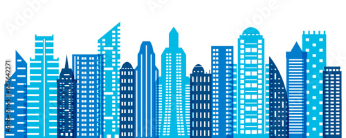 Cityscape buildings, cities urbanization, houses, buildings, many different structures, skyscraper - stock vector