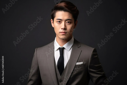 portrait of a businessman asian in suit 