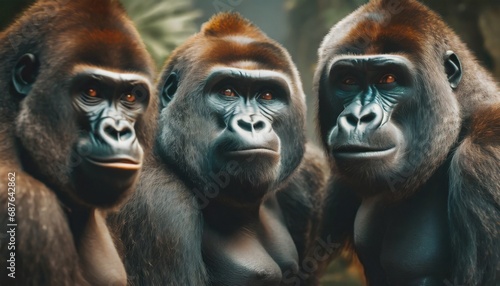 Gorillas Posing for the Most Handsome Man Of The Year Awards