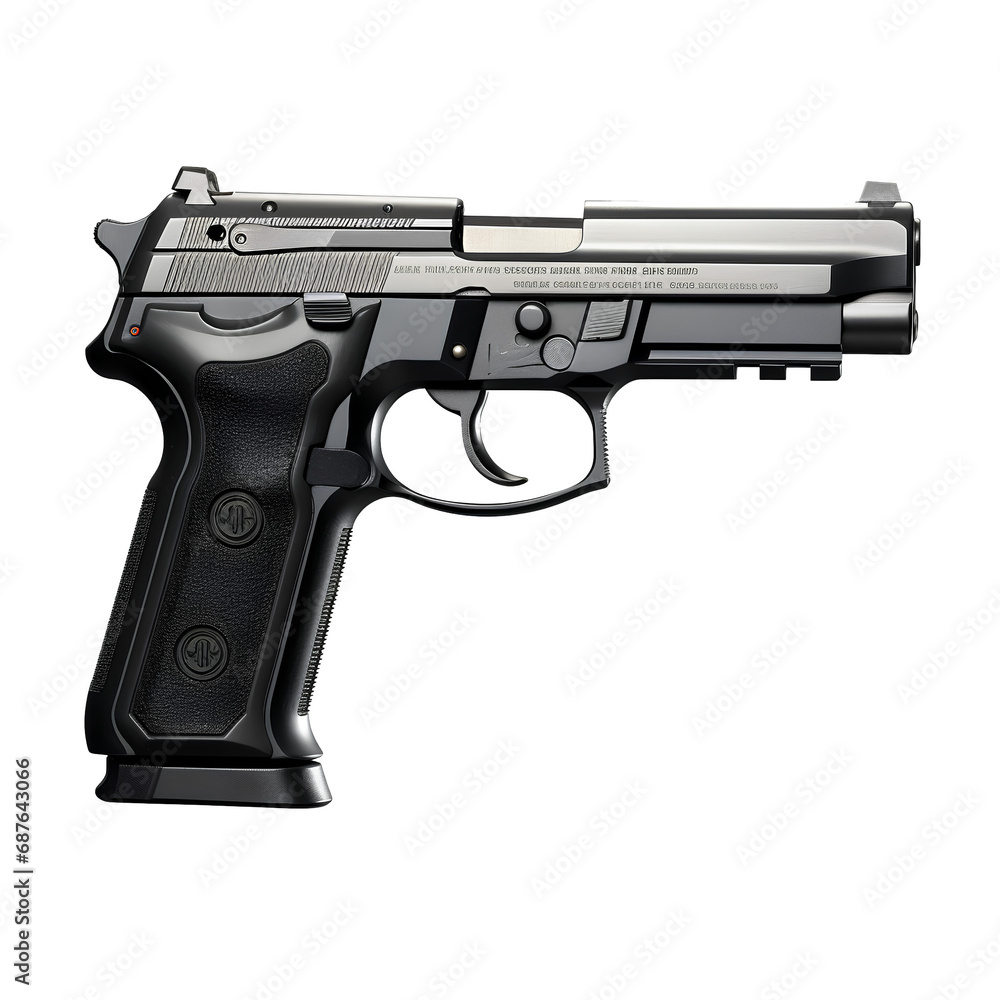 gun on a transparent background PNG for use in decorating projects.