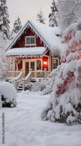 Wallpaper Mural Snowy Christmas Torontodigital.ca