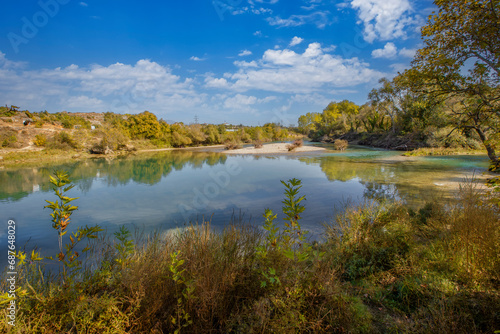 Manavgat Waterfall in Turkey. It is very popular tourist attraction.